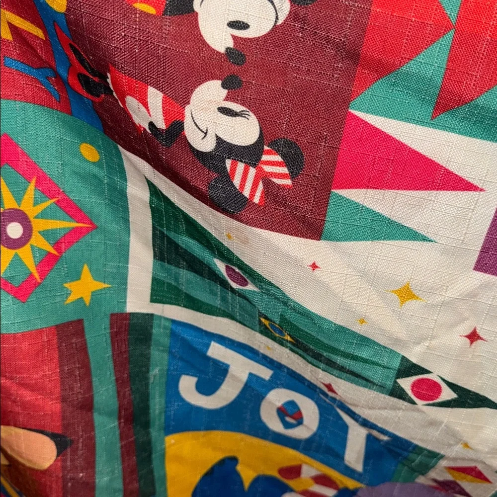 Disney Festive Holiday Blanket Throw Stitch Mickey Minnie Pom-Pom Fringe